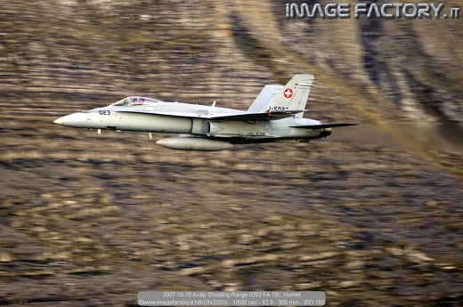 2007-10-10 Axalp Shooting Range 0292 FA-18C Hornet